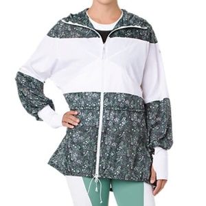 NWT Asics Liberty Hoodie Zip Up windbreaker jacket sweater rain white large